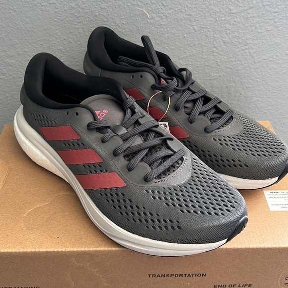 Adidas Womens Supernova 2.0 Running Shoes grey pink size 10 - Picture 2 of 6